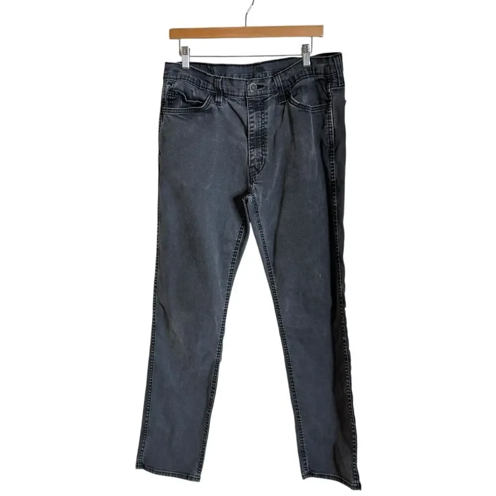 Levis 541 Athletic Taper Fit Jeans Denim Pants Mens Size‎ 36 Washed Black Faded